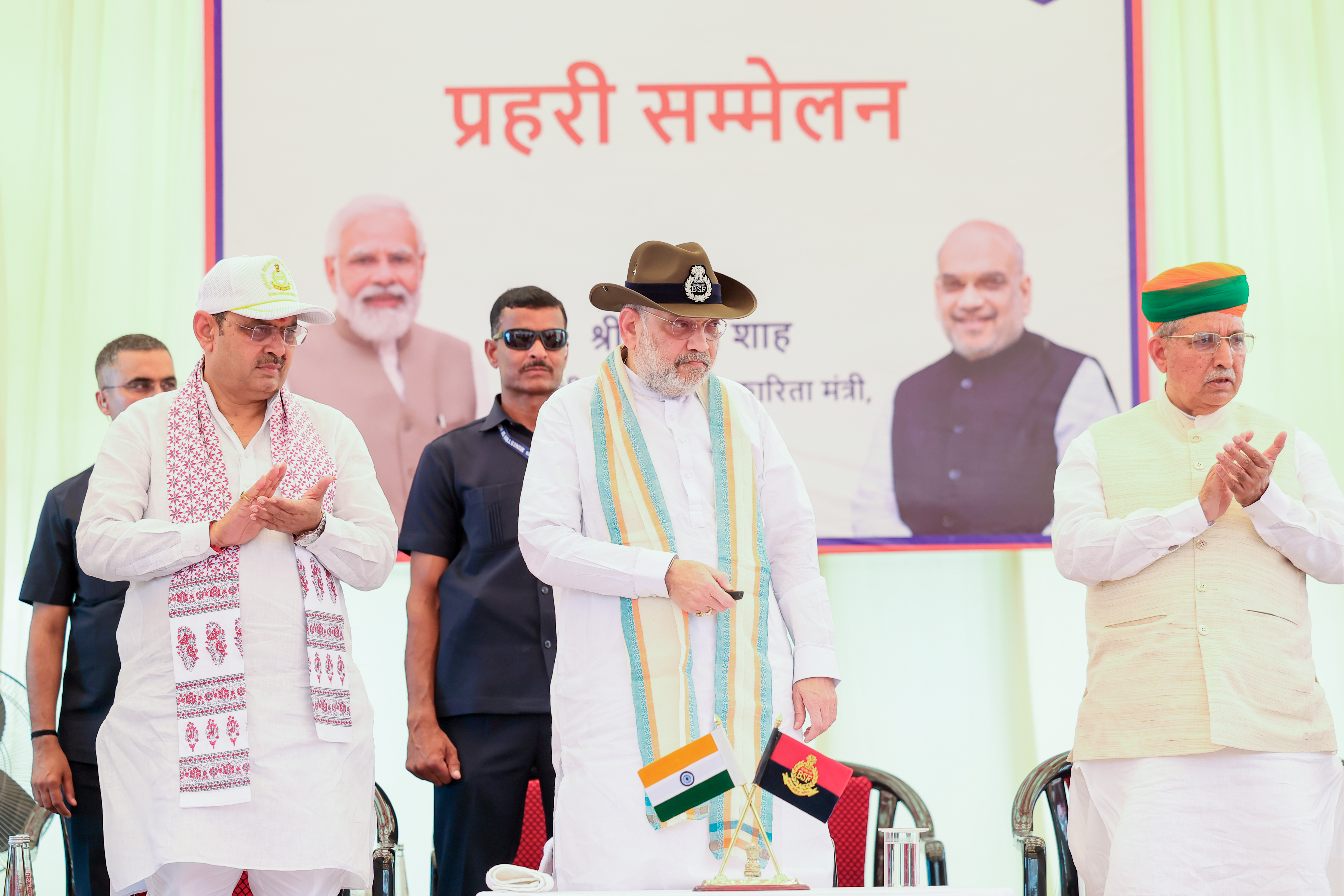 Union Home Minister and Minister of Cooperation Shri Amit Shah interacted with Border Security Force (BSF) at Sanchu Post in Bikaner, Rajasthan