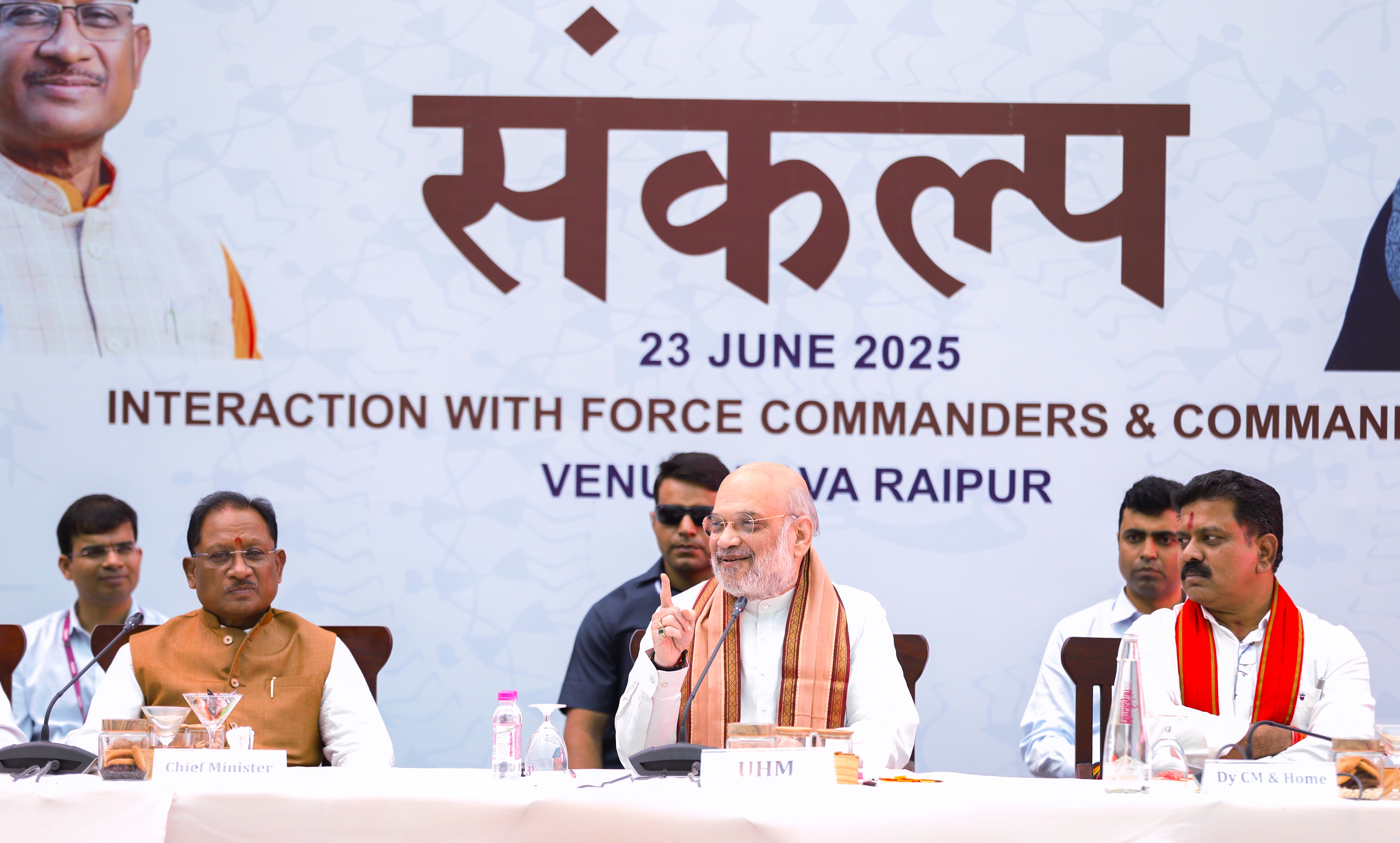 Union Home Minister and Minister of Cooperation, Shri Amit Shah, today interacted with security personnel in New Raipur, Chhattisgarh