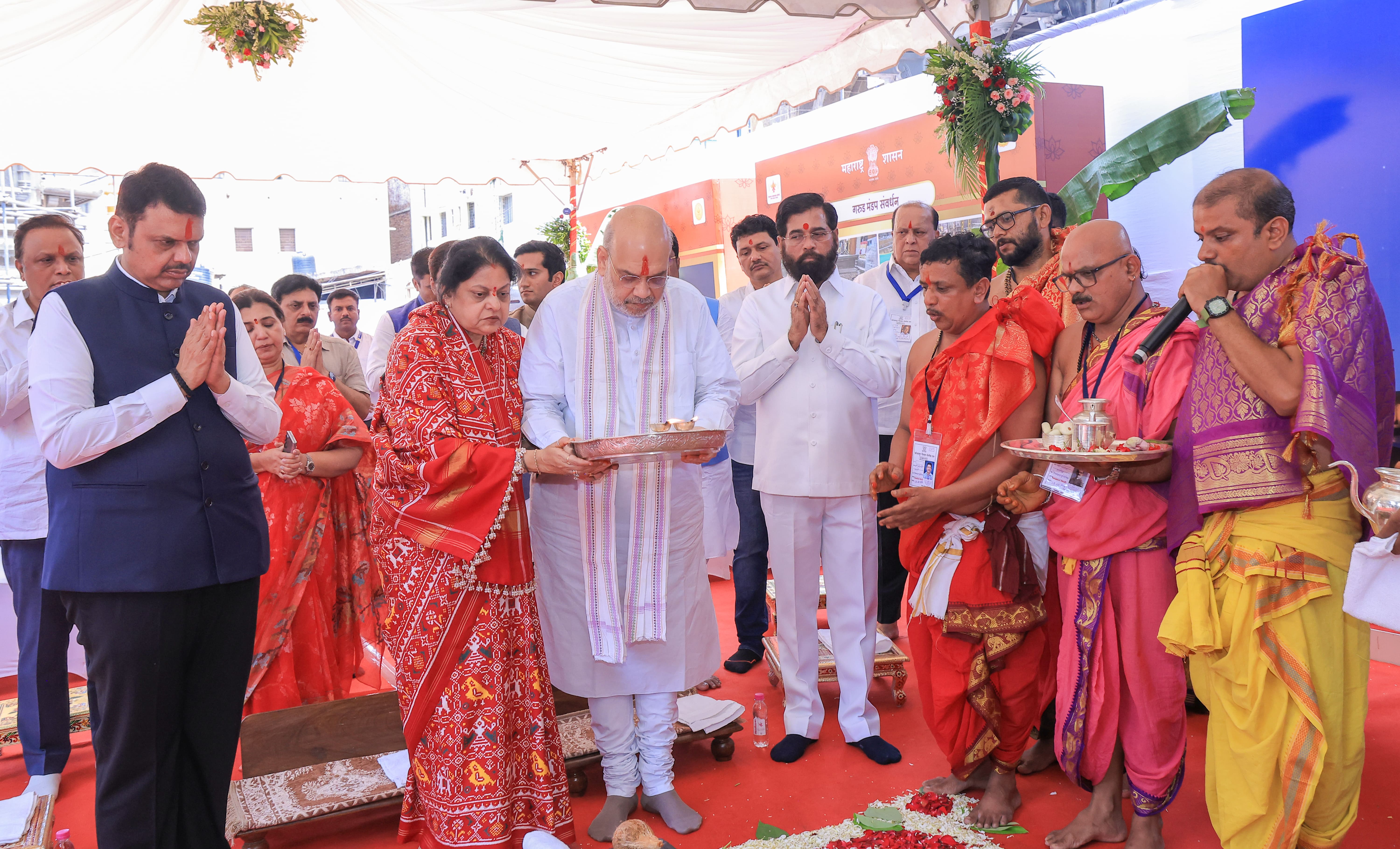 Union Home Minister and Minister of Cooperation Shri Amit Shah Laid the foundation stone for the modernization and beautification project of the Shri Ambabai Mahalakshmi Temple complex in Kolhapur, Maharashtra, to be undertaken at a cost of ₹1,500 crore.