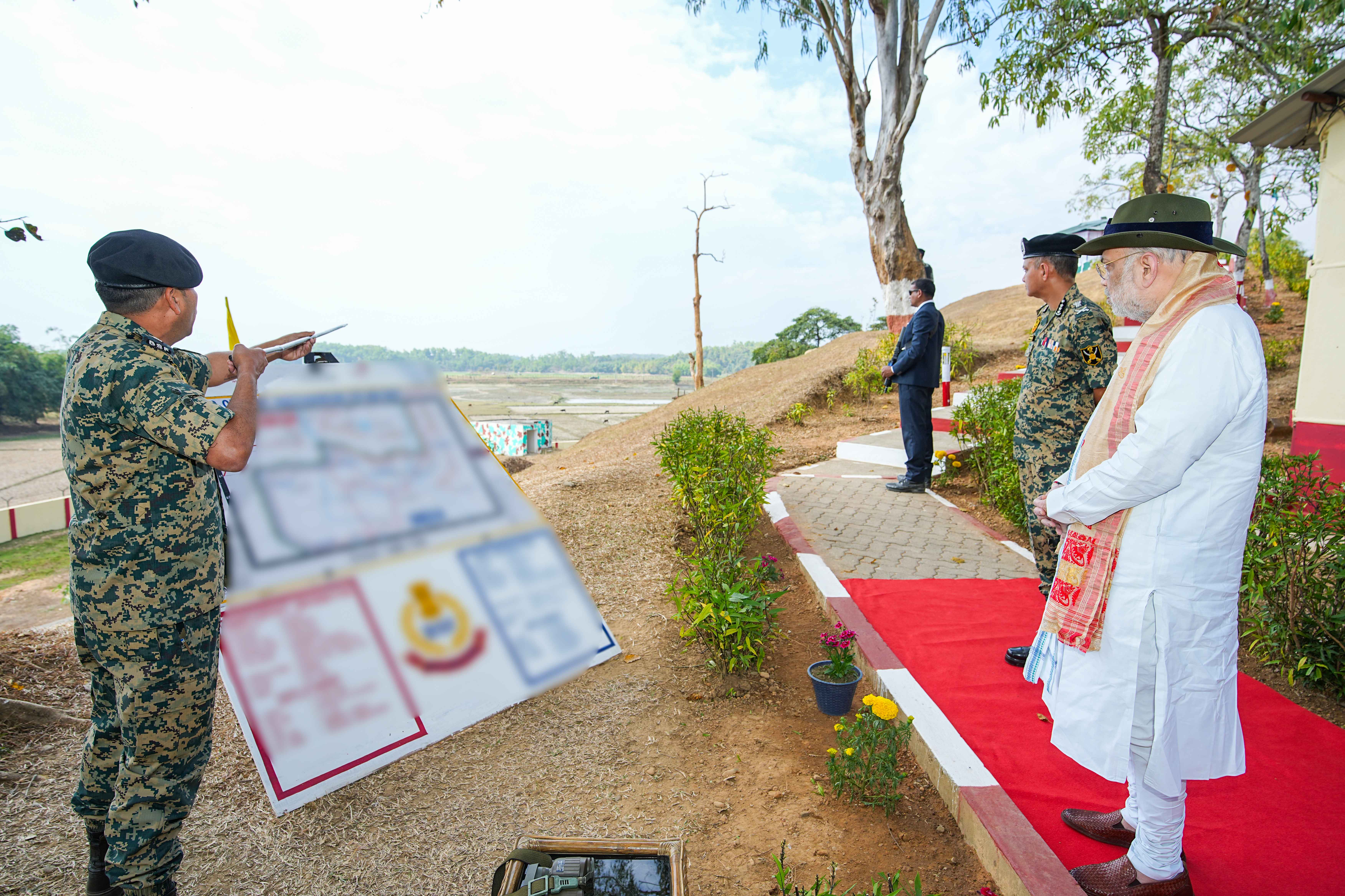 Union Home Minister Shri Amit Shah today inspected the Nathanpur Border Outpost in Assam.