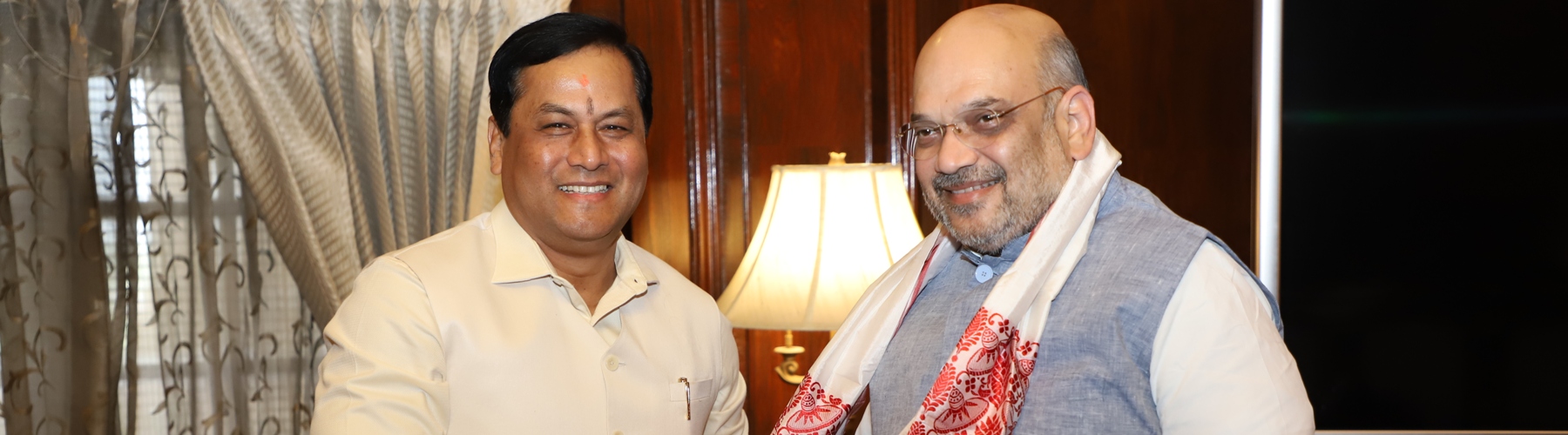 The Governor of Assam Shri Jagdish Mukhi calling upon Union Home Minister Shri Amit Shah in New Delhi on June 14, 2019.