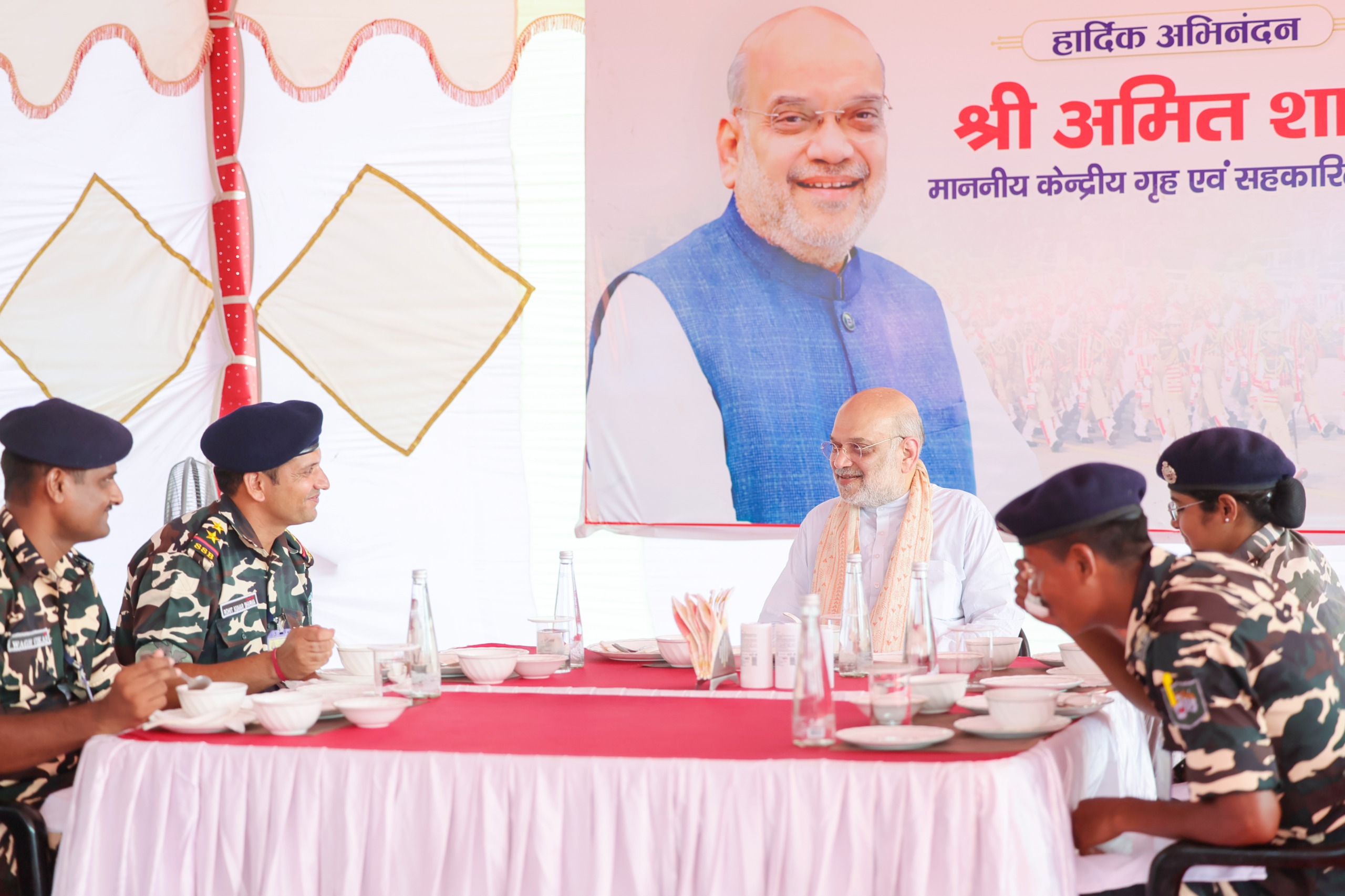 Union Home Minister and Minister of Cooperation Shri Amit Shah inaugurates and lays the foundation stones for various projects of SSB in Siliguri and interacts with the personnel