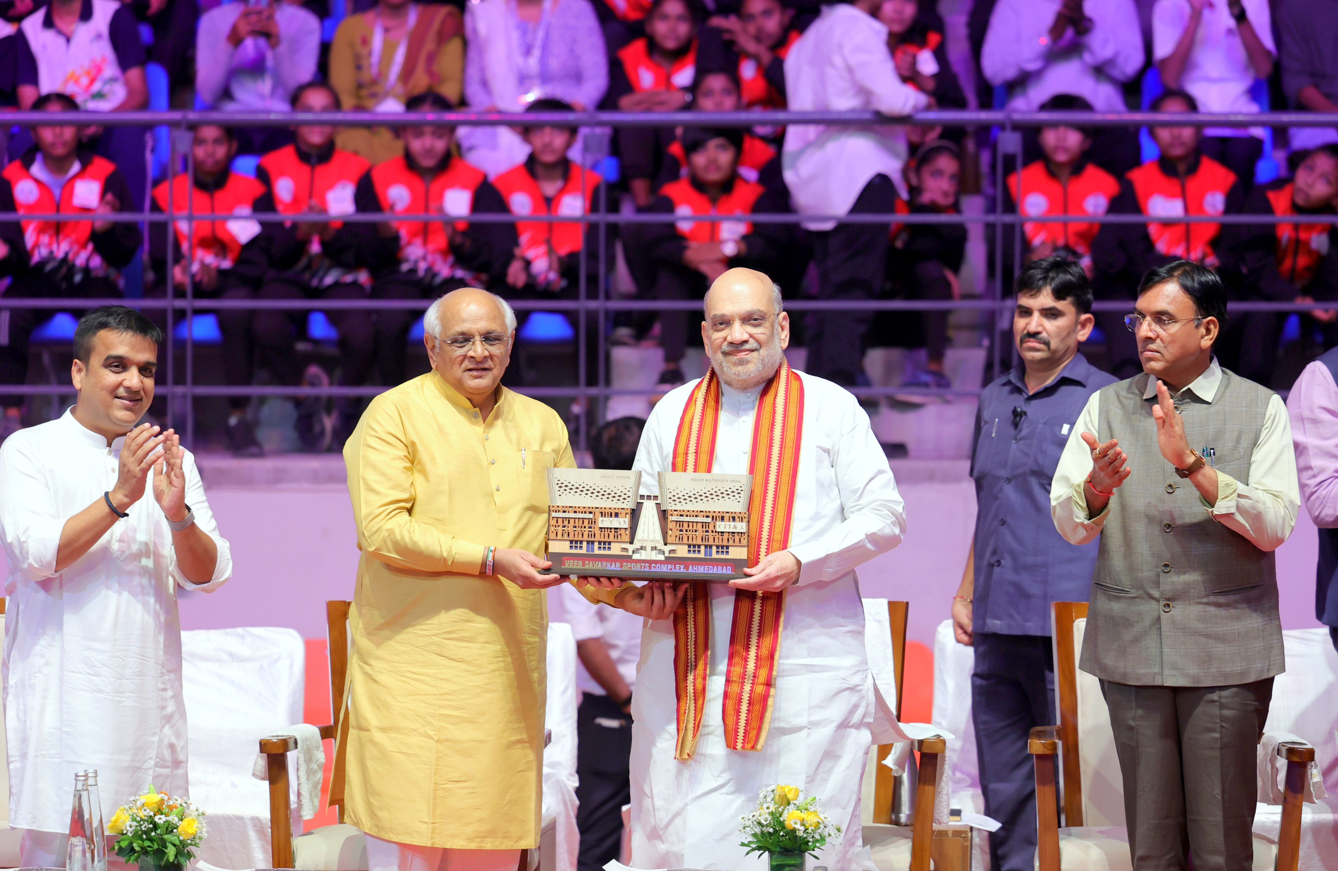 Union Home Minister and Minister of Cooperation Shri Amit Shah inaugurates the Veer Savarkar Sports Complex in Naranpura, Ahmedabad, built at a cost of ₹825 crore (14 SEP 2025)