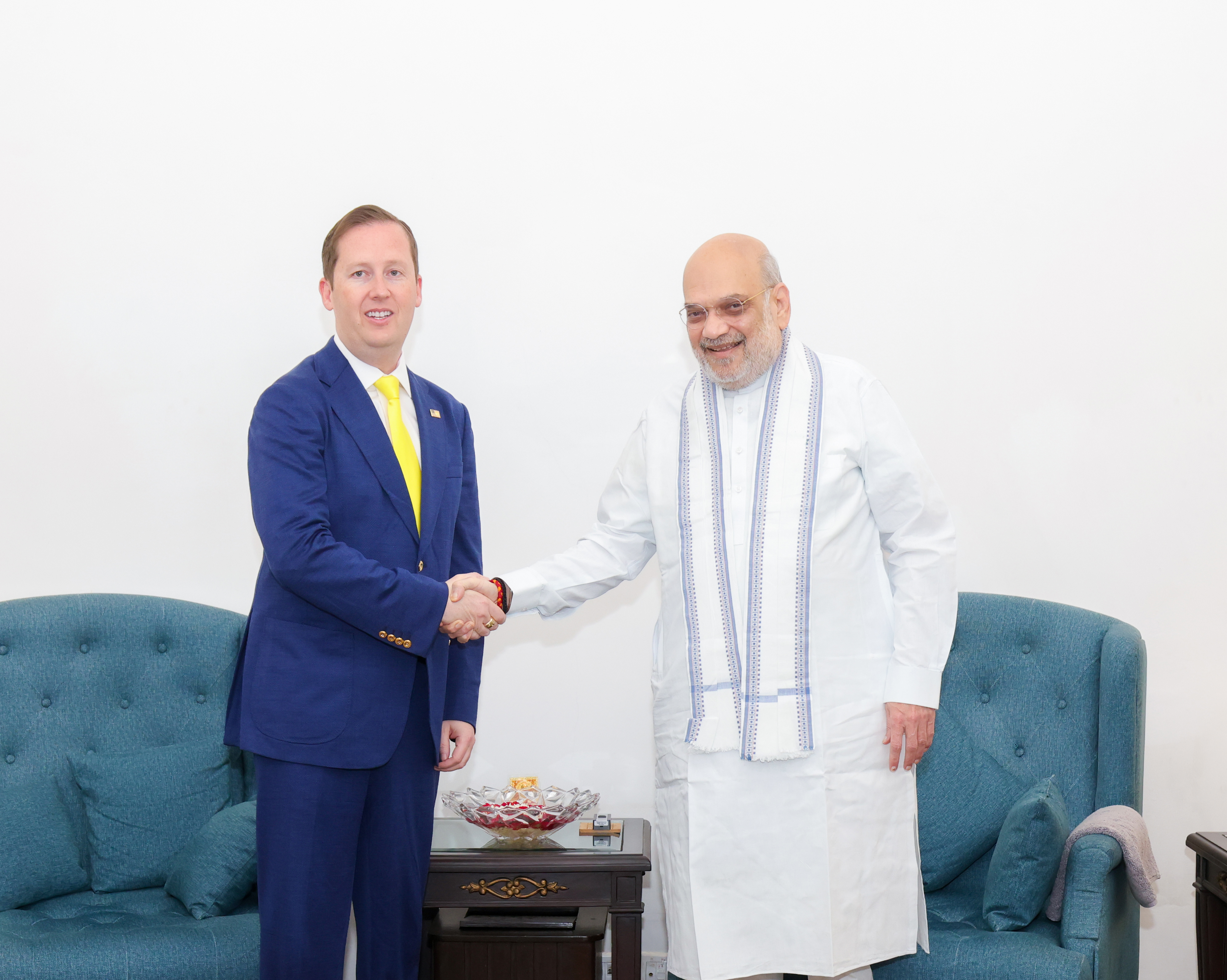 Union Home Minister and Minister of Cooperation Shri Amit Shah today met U.S. Ambassador to India, Mr. Sergio Gor in New Delhi.