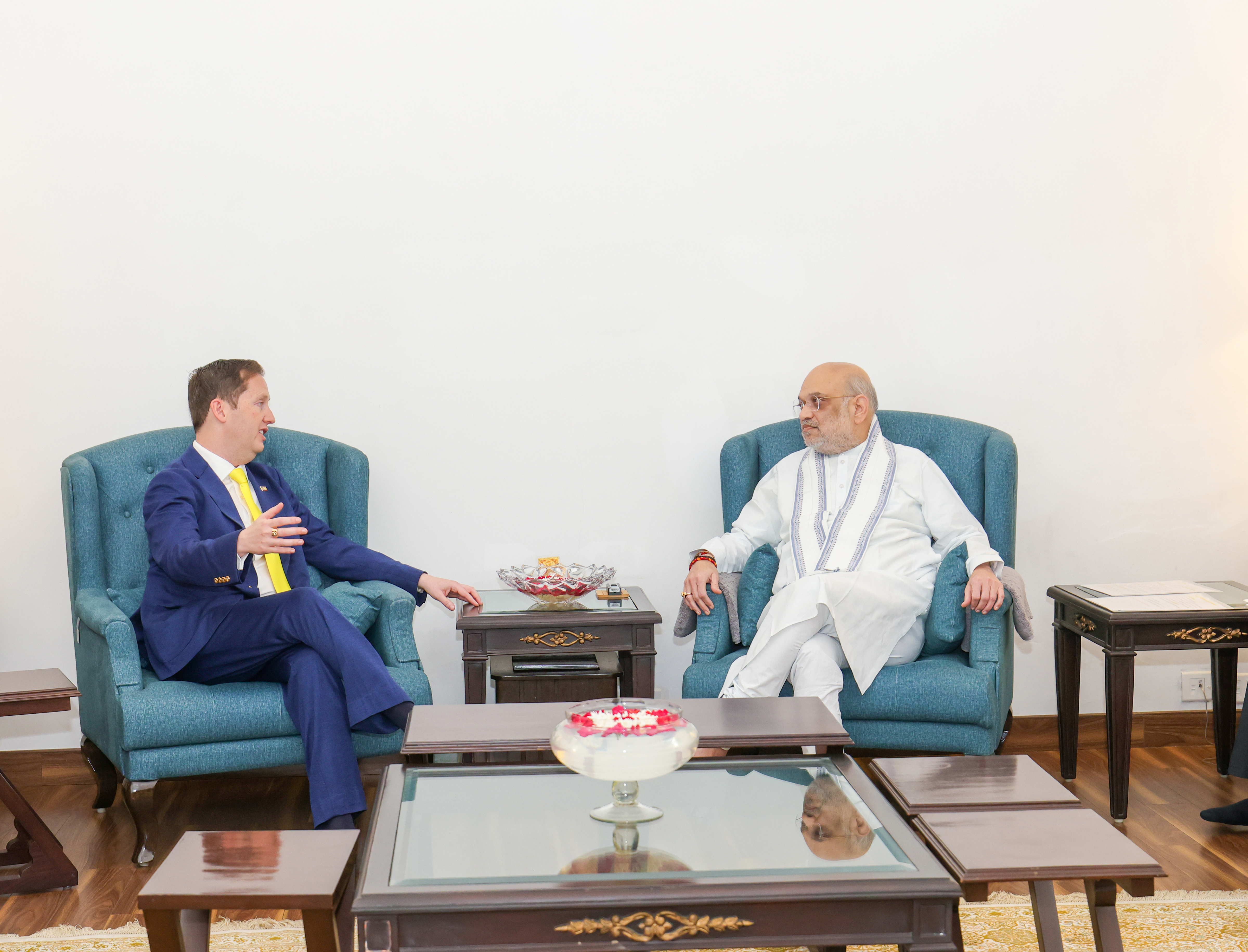 Union Home Minister and Minister of Cooperation Shri Amit Shah today met U.S. Ambassador to India, Mr. Sergio Gor in New Delhi.