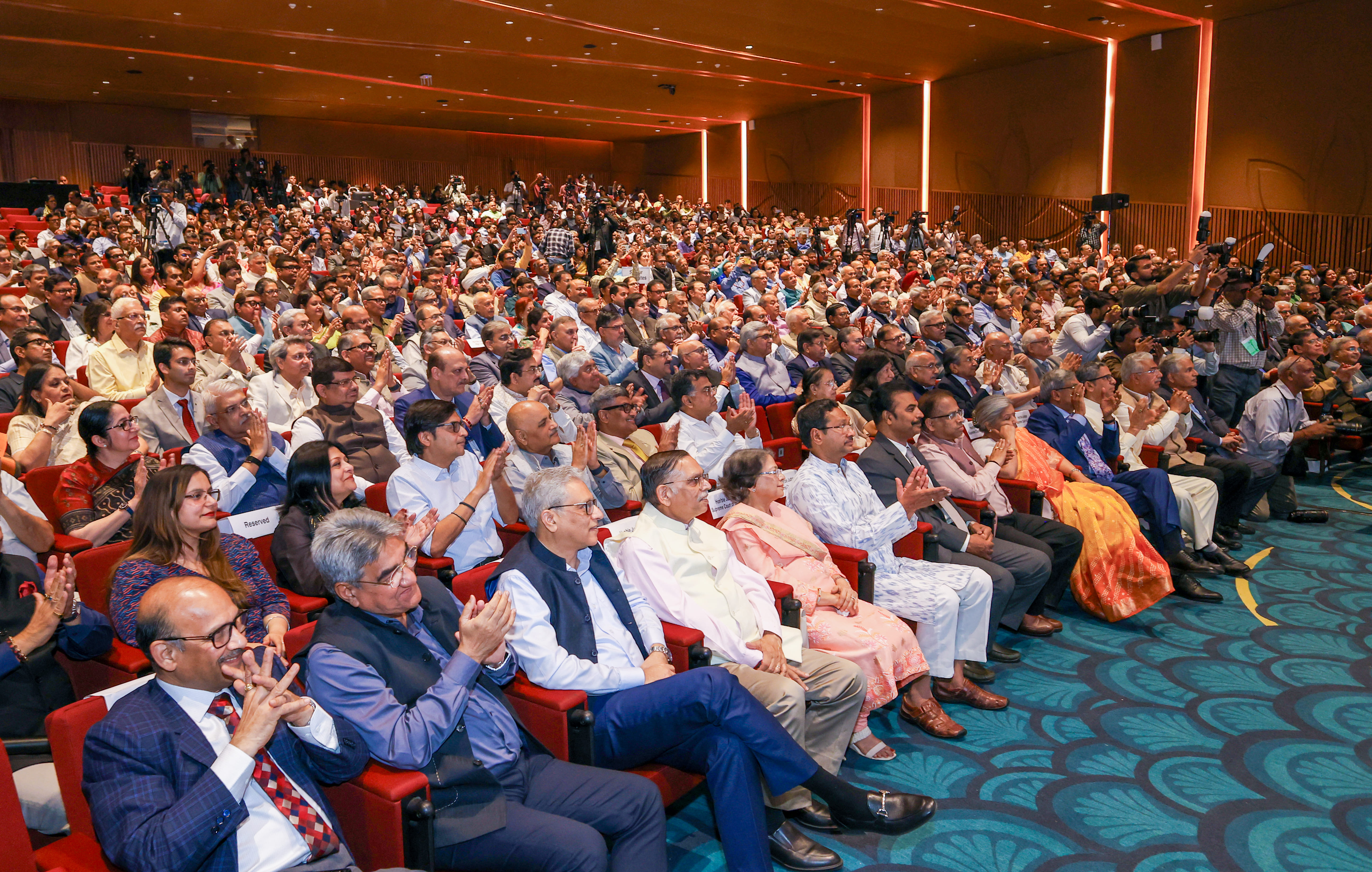 Union Home Minister and Minister of Cooperation Shri Amit Shah, releases Solicitor General Shri Tushar Mehta’s book ‘The Bench, the Bar, and the Bizarre and the Lawful and the Awful’ in New Delhi.