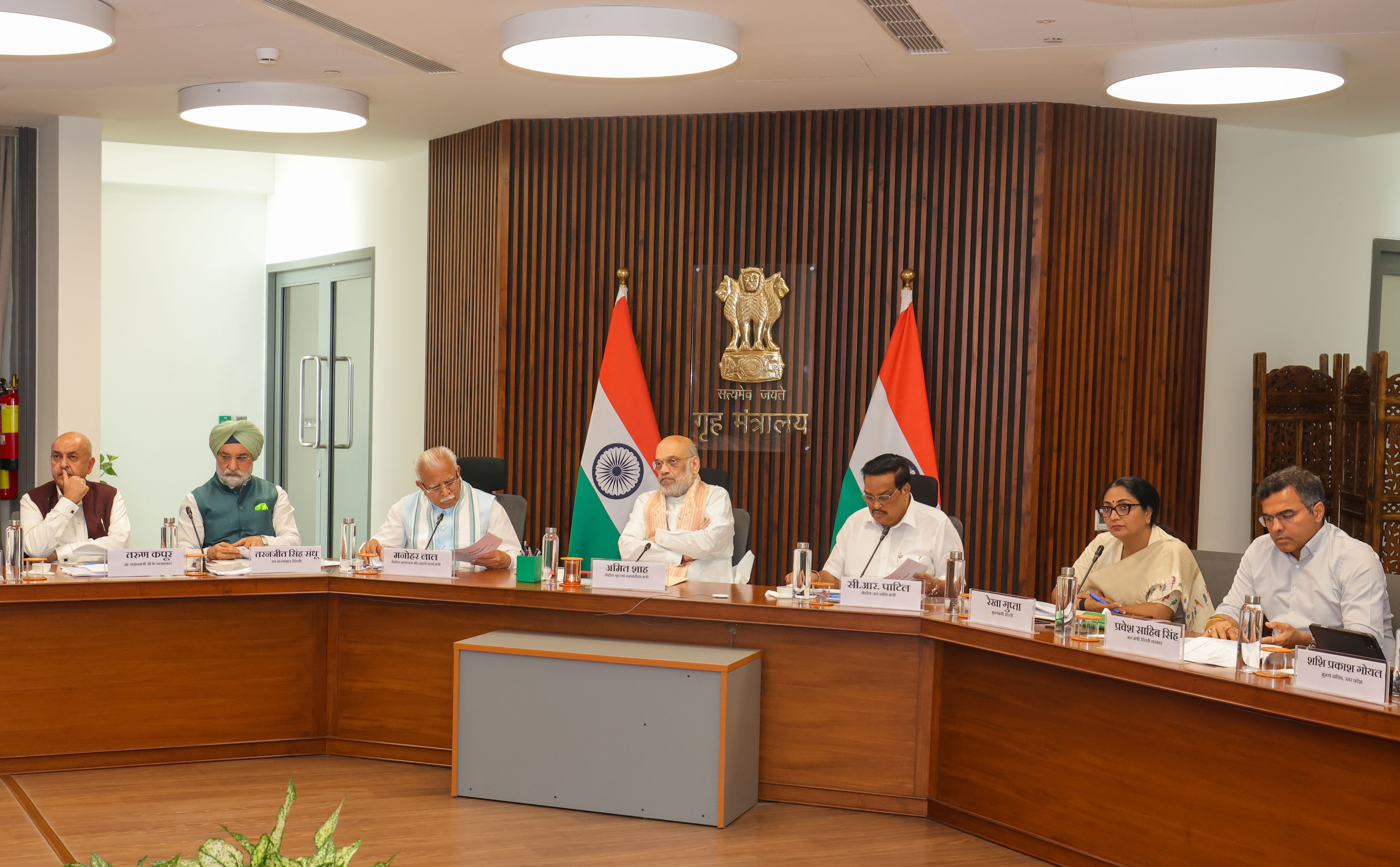 Union Home Minister and Minister of Cooperation, Shri Amit Shah chairs a review meeting in Delhi on the issue of Yamuna rejuvenation