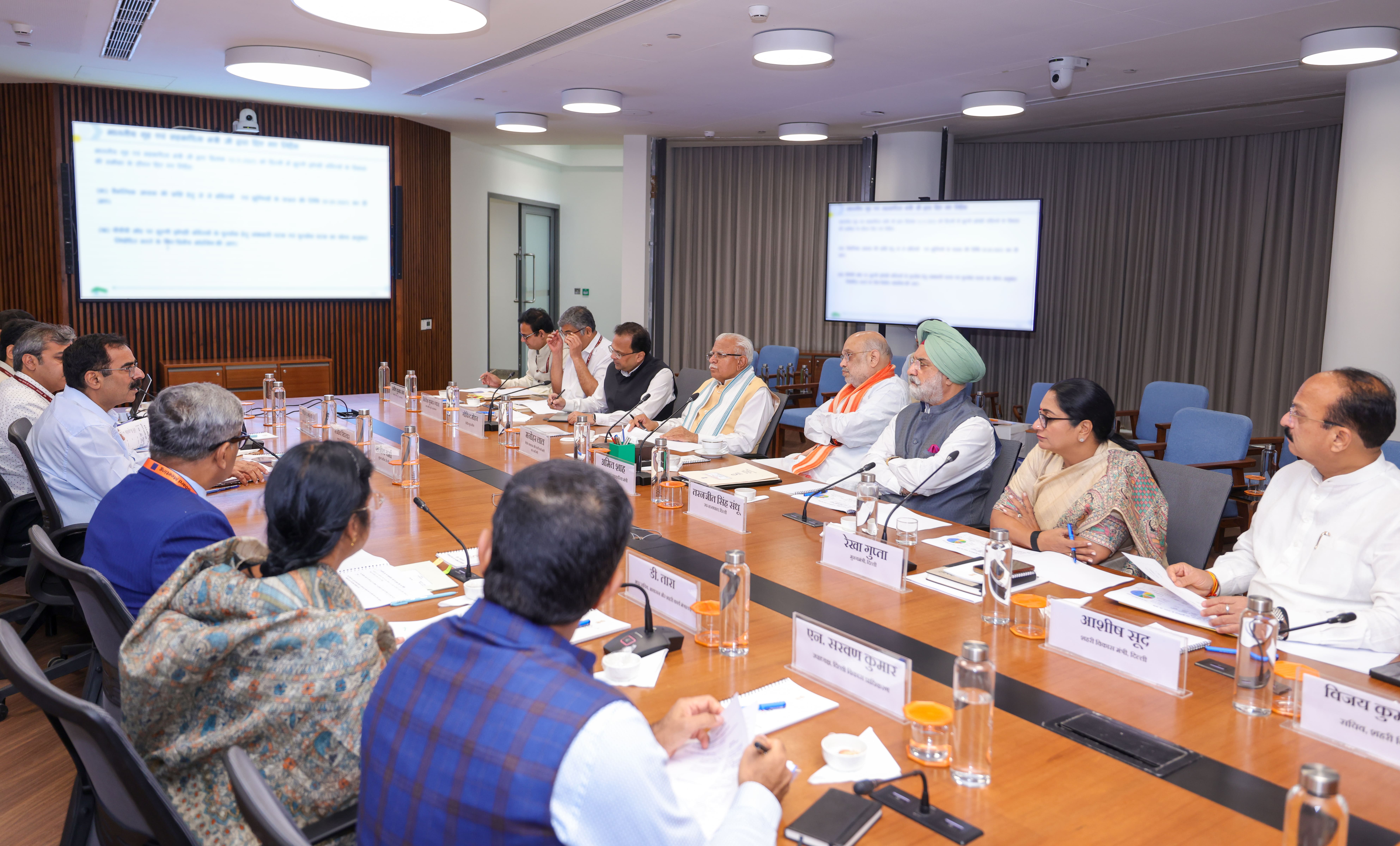 Union Home Minister and Minister of Cooperation Shri Amit Shah chaired a meeting on rehabilitation and resettlement of slums in Delhi.
