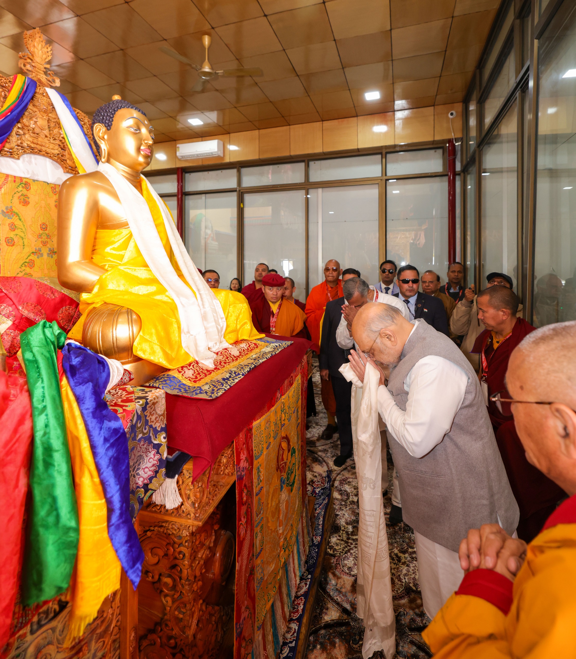 Union Home Minister and Minister of Cooperation Shri Amit Shah inaugurates the exposition of the sacred relics of Lord Buddha in Leh.