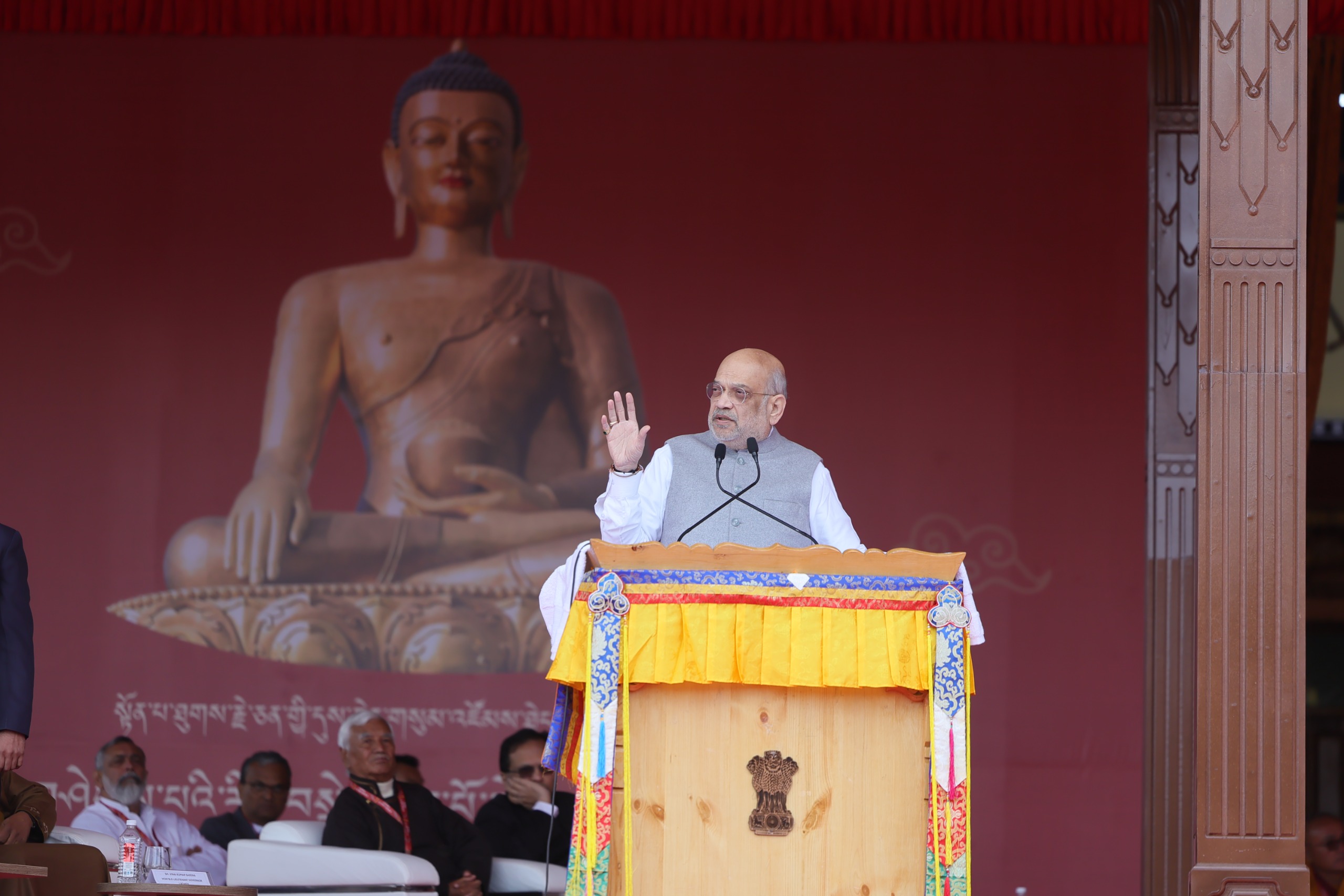 Union Home Minister and Minister of Cooperation Shri Amit Shah inaugurates the exposition of the sacred relics of Lord Buddha in Leh.