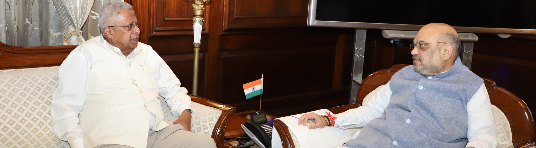 The Governor of Assam Shri Jagdish Mukhi calling upon Union Home Minister Shri Amit Shah in New Delhi on June 14, 2019.